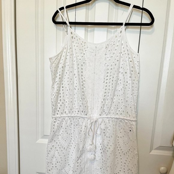 VINEYARD VINES WHITE, EYELET, SOFT COTTON, SWIMSUIT COVER-UP SIZE XL - Picture 2 of 5